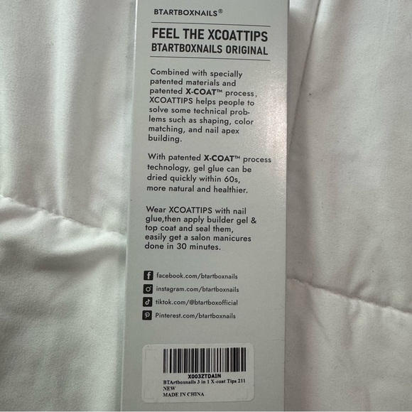 BTArtBox Nails X-Coat Tips Pink French Manicure Short Square - Picture 3 of 9